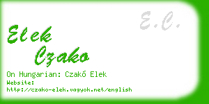 elek czako business card